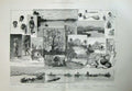 Old Antique Print 1887 River Congo Mangwa Bidi Wood Pipes Bangala Woman 19th