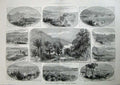 Old Antique Print 1887 French Riviera Nice Monaco Monte Carlo Menton Art 19th