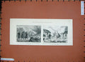 Original Old Antique Print 1887 Ireland Police Car Horse Scout Sheriff Eviction