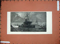 Old Antique Print 1887 Gun-Boat Ship Flotilla Downs War Naval Manoeuvres 19th