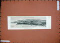 Old Antique Print View Mount Edgcumbe Devonport 1887 Yacht Boats Houses 19th