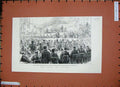 Original Old Antique Print Ireland 1887 Lord Hartington Banquet Leinster Hall