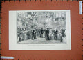 Old Antique Print 1887 Ireland Mr Chamberlain Belfast Meeting Ulster Hall 19th