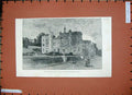 Original Old Antique Print Mount Edgcumbe House Prince Wales 1887 Architecture