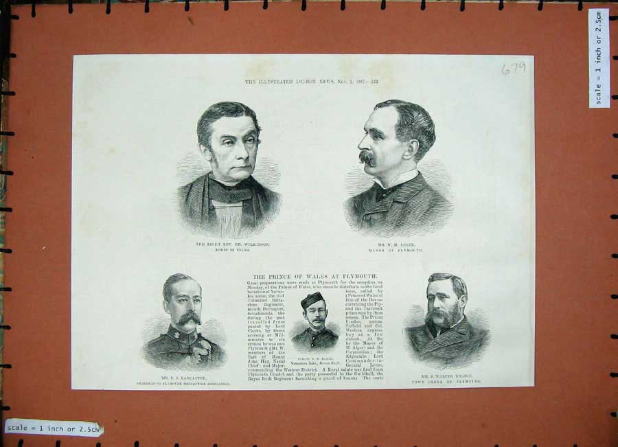 Old Antique Print 1887 Wilkinson Bishop Alger Lancaster Wilson Ellis War 19th