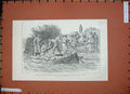 Old Antique Print 1887 Roumanian Guards Boat Danube Russian Muskets War 19th