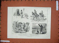 Old Antique Print 1887 Roumanian Guards Import Arms Russia Bulgaria Pruth 19th