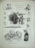 Original Old Antique Print 1888 Atlantic Voyage Ship Tug Alexandra Azores Mary