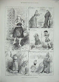 Old Antique Print 1888 Tableaux Vivants Anglo-Danish Exhibition Theatre 19th