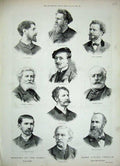 Original Old Antique Print 1888 French Painters Jacquet Luminais Dupray Herbert