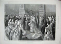 Old Antique Print 1888 Marriage Prince Henry Prussia Irene Charlottenburg 19th