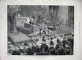 Old Antique Print 1888 Emperor Lying State Jasper Friedrichskron Palace 19th