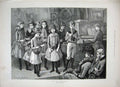 Original Old Antique Print 1888 Children Music Instruments Everard Hopkins Art