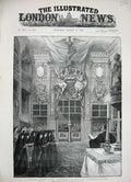 Old Antique Print 1888 Emperor Germany Chapel Charlottenburg Berlin Art 19th