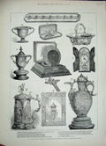 Old Antique Print 1888 Silver Wedding Presents Prince Wales Marlborough 19th