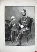 Old Antique Print 1888 Imperial Crown Prince William Prussia Son Fine Art 19th