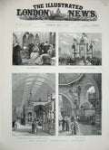 Old Antique Print 1888 Glasgow International Exhibition Arch James King 19th