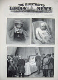 Old Antique Print 1888 German Emperor King Prussia Mausoleum Funeral Art 19th