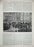 Antique Old Print 1888 Thanksgiving Paul Cathedral Sandringham Abergeldie 19th