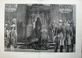 Antique Old Print 1888 Emperess Mourning Court Schloss Berlin Germany Art 19th