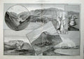 Original Old Antique Print 1888 Tarawera Mountain New Zealand Rotomahana Lake