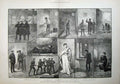 Old Antique Print 1888 Sketches Coercion Prison Irish Prime Minister Man 19th