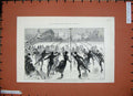 Old Antique Print 1888 Ice Skating Maypole Ottawa Canada Winter Men Women 19th