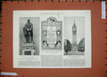 Original Old Antique Print 1888 Statue Bartle Frere Queen Clock Tower Gravesend