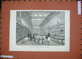 Original Old Antique Print 1888 Glass Ceramic Gallery British Museum Interior