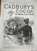 Old Antique Print 1888 Advertisement Cadbury'S Cocoa Drinking Chocolate 19th