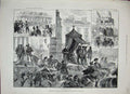 Old Antique Print 1888 Tercentenary Festival Defeat Armada Plymouth Art 19th
