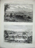 Original Old Antique Print 1888 Nottingham Show Yard Wollaton Park Agricultural
