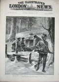 Antique Old Print 1888 War Black Mountain Akhund Baba Snow Sikkim Roberts 19th