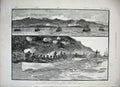 Old Antique Print 1888 Naval Manoeuvres Bantry Ship Invincible Hercules 19th