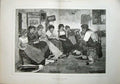 Original Old Antique Print 1888 Fine Art Ladies Women Man Romance Laurenti