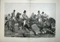 Old Antique Print 1888 Sportsmen Horses Hunting Young Boy Men Woodville 19th