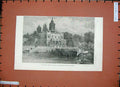 Original Old Antique Print 1888 Marble Palace Potsdam Emperor Boat River 19th