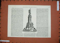 Original Old Antique Print 1888 Proposed Armada Memorial Plymouth Statue 19th