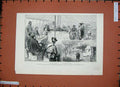 Original Old Antique Print 1888 British Bechuanaland Crocodile River Camp Court