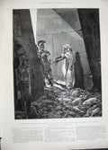 Original Old Antique Print Woodville Fine Art 1889 Cleopatra Tomb Roman Guard