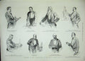 Old Antique Print 1889 Sketches Men Conversazione Royal Society Swan Ward 19th