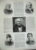 Old Antique Print 1889 Chevreul Ouseley Williams Ward Pollen War Army Men 19th