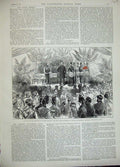 Old Antique Print 1889 Prince Wales Middlesex Volunteer Army Ta Damaged 19th