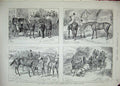 Old Antique Print 1889 Advertisement Ellimans Embrocation Horses Coaches 19th
