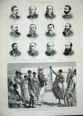 Original Old Antique Print 1889 Princess Theatre Good Times London Slave Ship
