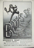 Old Antique Print 1889 Advertisement Brokke'S Monkey Brand Soap Clothes 19th