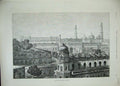 Original Old Antique Print 1889 View Great Imambara Lucknow Town 19th