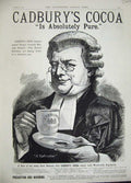 Old Antique Print 1889 Advertisement Cadbury'S Cocoa Drinking Chocolate 19th