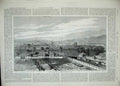 Old Antique Print 1889 View Town Mysore Southern India Mountains Houses 19th