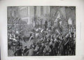 Old Antique Print 1889 King Italy Berlin Procession Verein Unter Linden 19th